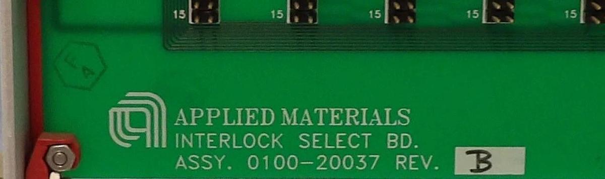 Used AMAT Applied Materials 0100-20037 Interlock Select PCB Card Working Surplus