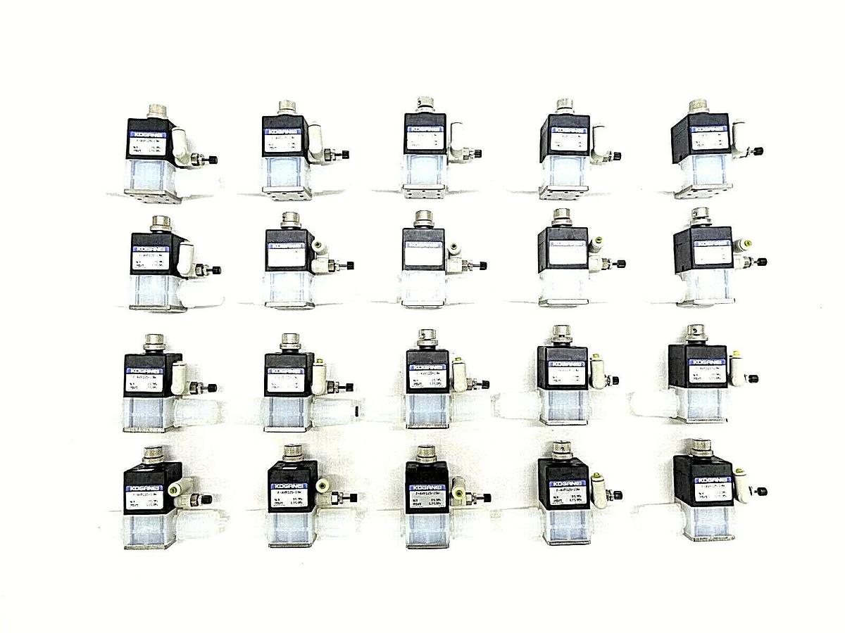 Used Koganei F-AVP125-19W Air Operated Valve F-AVP125 Type Lot of 20 Working Surplus