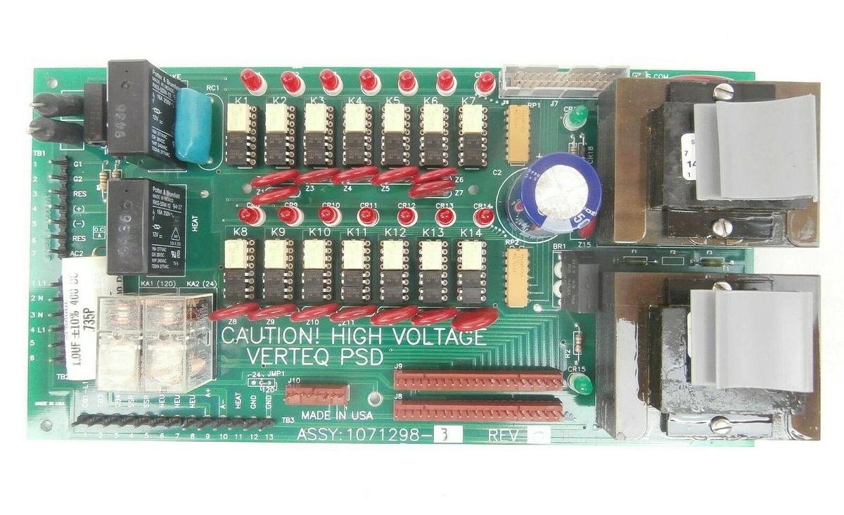 Used Verteq 1071298-3 High Voltage PSD Power Board 1071297-1 Working Surplus
