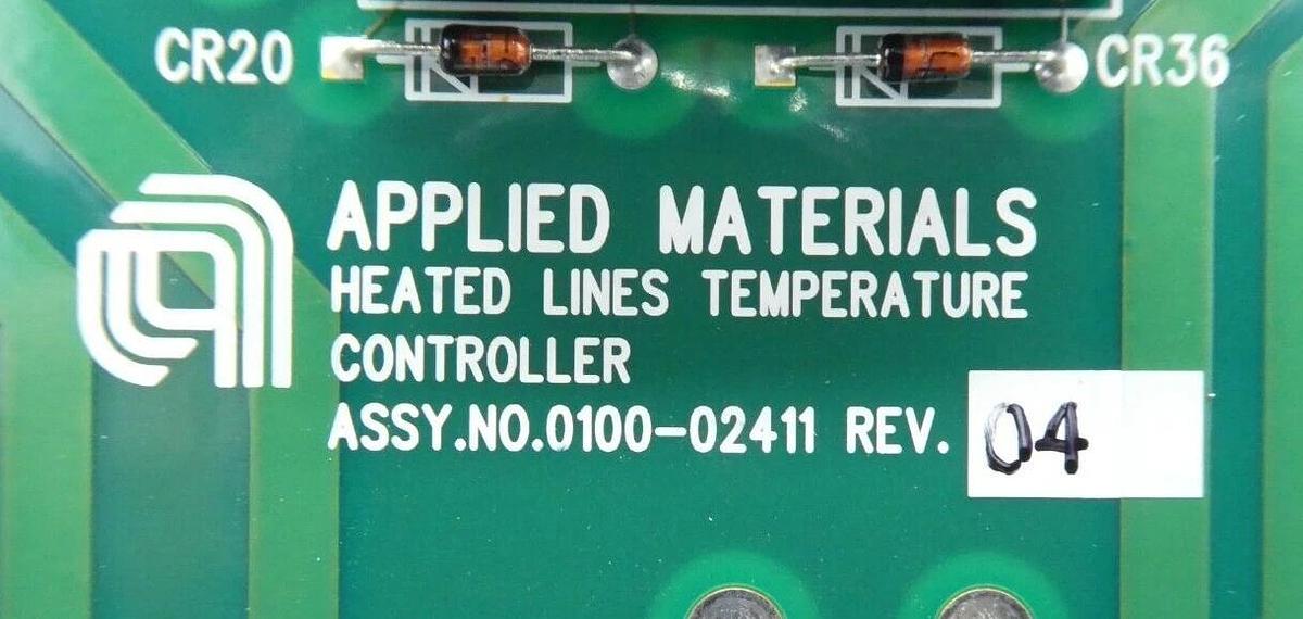 Used AMAT Applied Materials 0100-02411 Heated Lines Temperature Controller PCB Spare