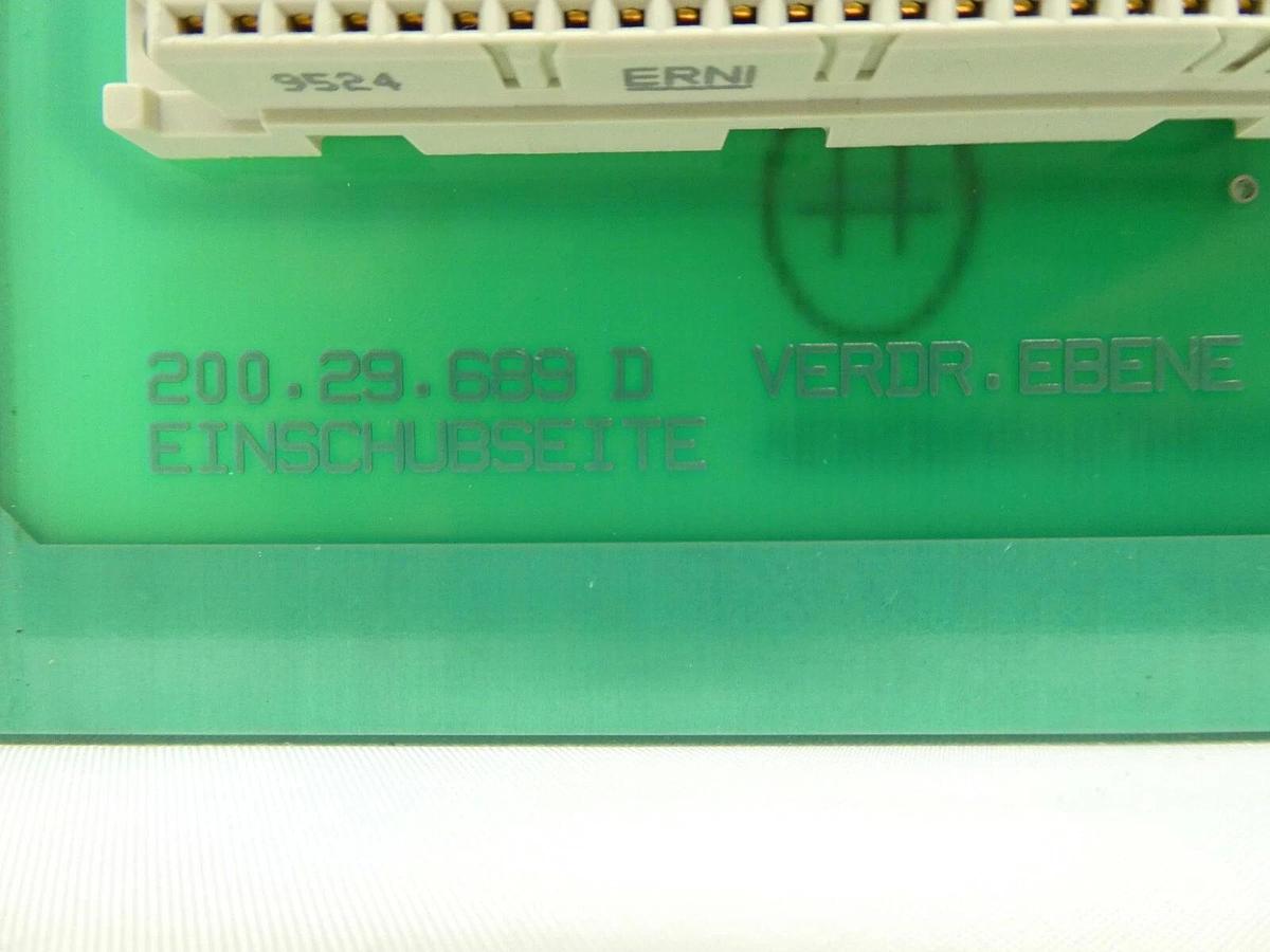 Used Leybold Vacuum 200.29.689 Back Plane PCB ERNI 044.772 ULTRATEST UL 500 Working