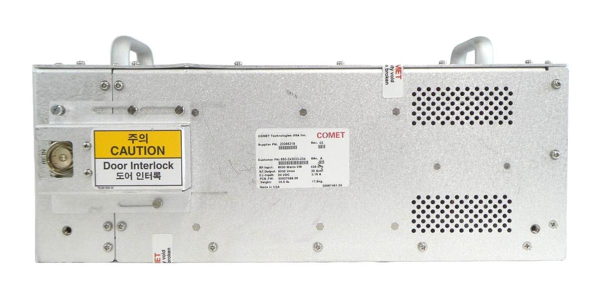Used Comet Technologies 20086219 RF Match Lam Research 660-243033-004 Untested As-Is