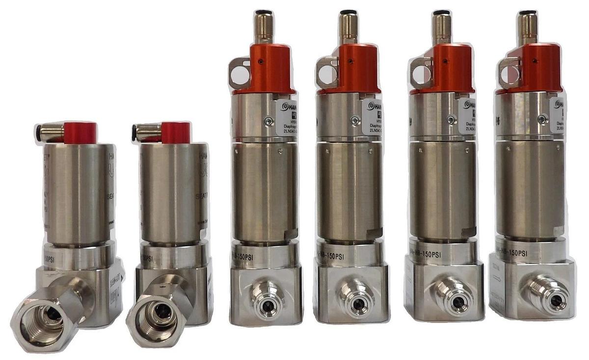 Used Ham-Let 2LNS4O-CM2-HB HM20-4VKLO-GF4-150PSI Hybrid Diaphragm Valve Lot of 6 Work