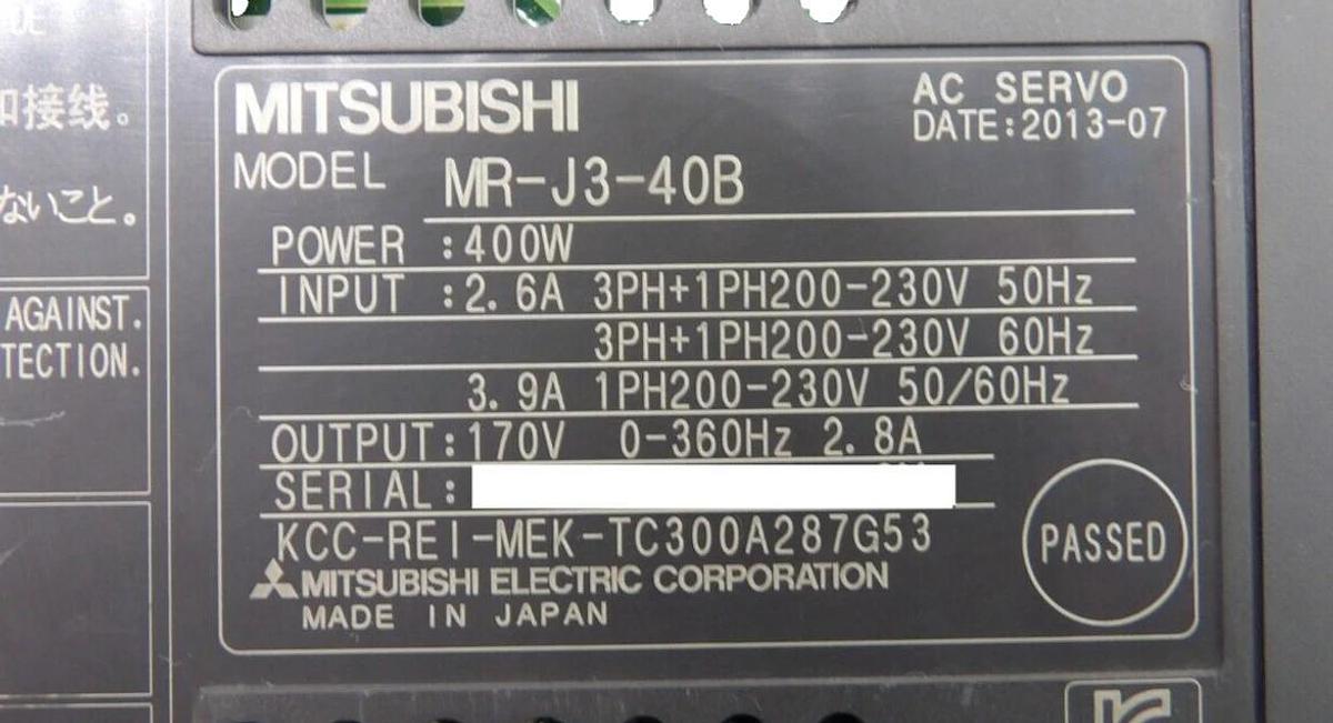 Used Mitsubishi MR-J3-10B MR-J3-40B AC Servo Drive MELSERVO Lot of 13 Working