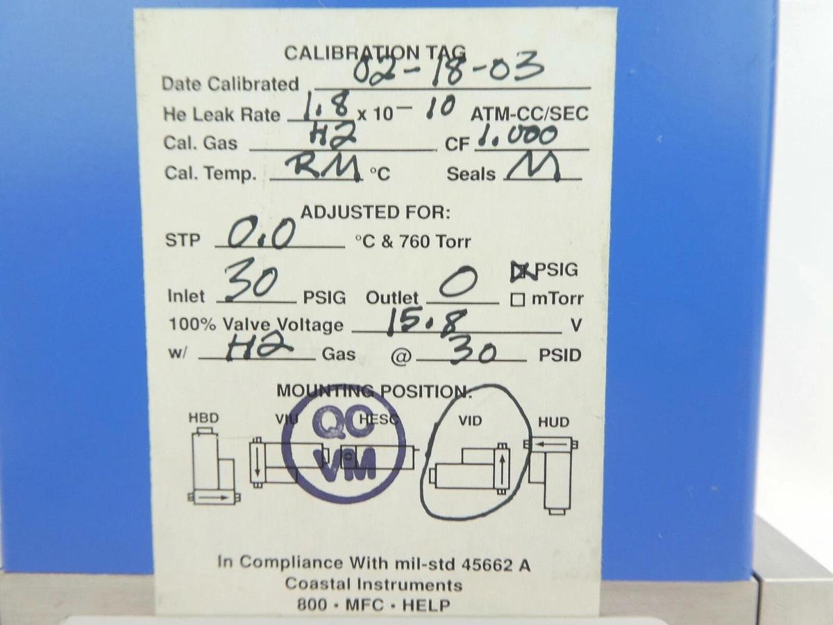 Refurbished Millipore FC-2900MEP Mass Flow Controller MFC 10 SLM H2 Tylan 2900M Refurbished