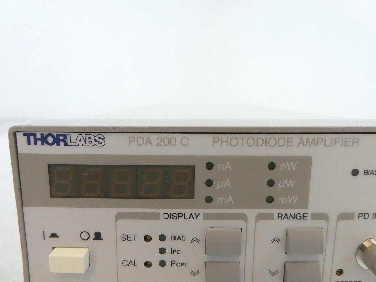 Used ThorLabs PDA 200 C Benchtop Photodiode Amplifier PDA200C Working Surplus