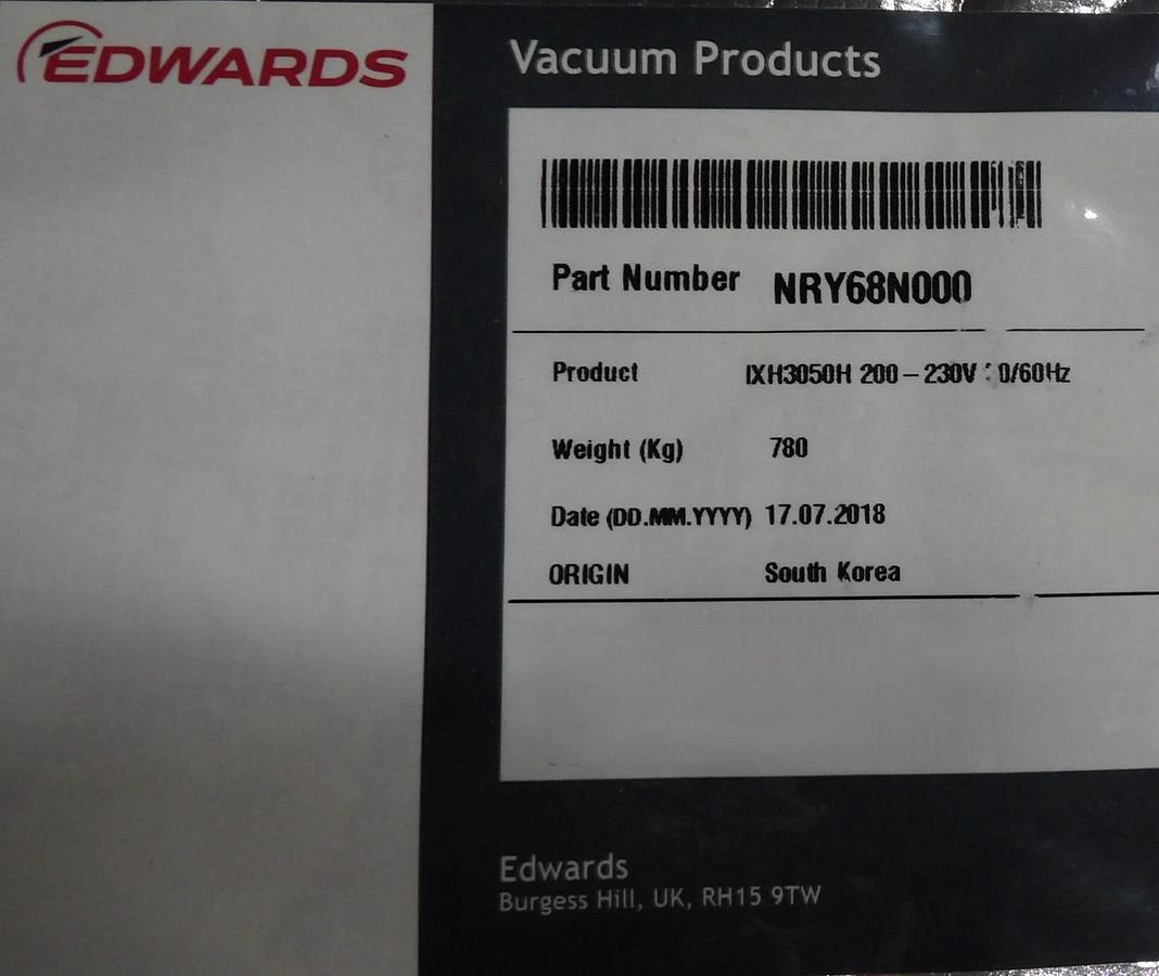 Refurbished iXH3050H Edwards NRY6VW000 Vacuum Dry Pump 500679727 OEM Refurbished