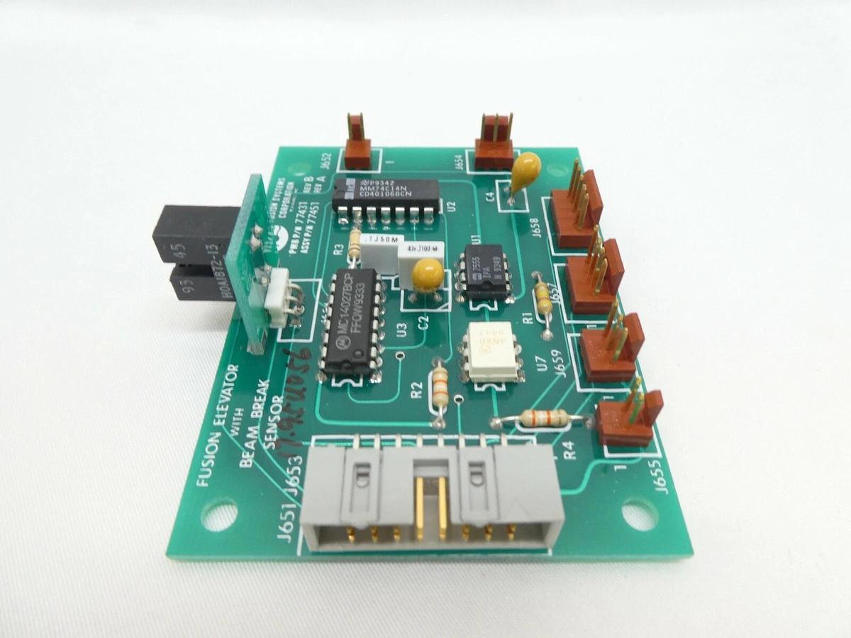 Used Fusion Systems 77431 Beam Break Sensor Board PCB 77451 Working Surplus