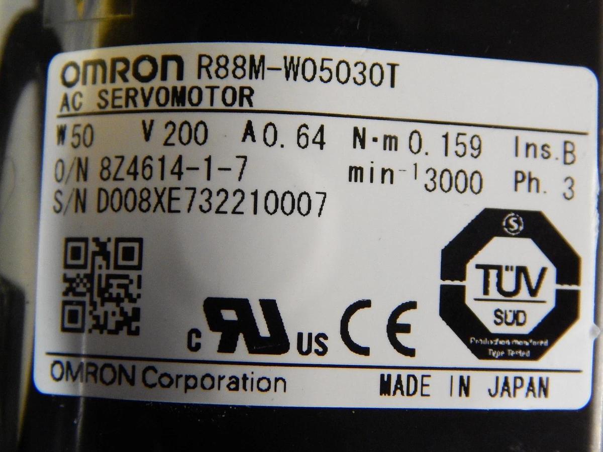 Used Omron R88M-W05030T AC Servo Motor VRSF-PB-5B-50 Used Working
