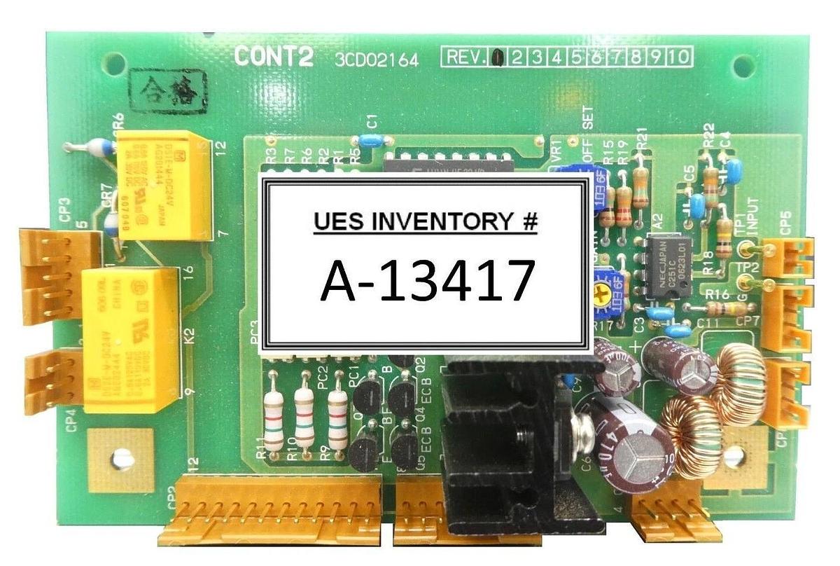Used Hitachi Kokusai Denki 3CD02164 Relay Board PCB CONT2 Mikro Sonic Working Surplus