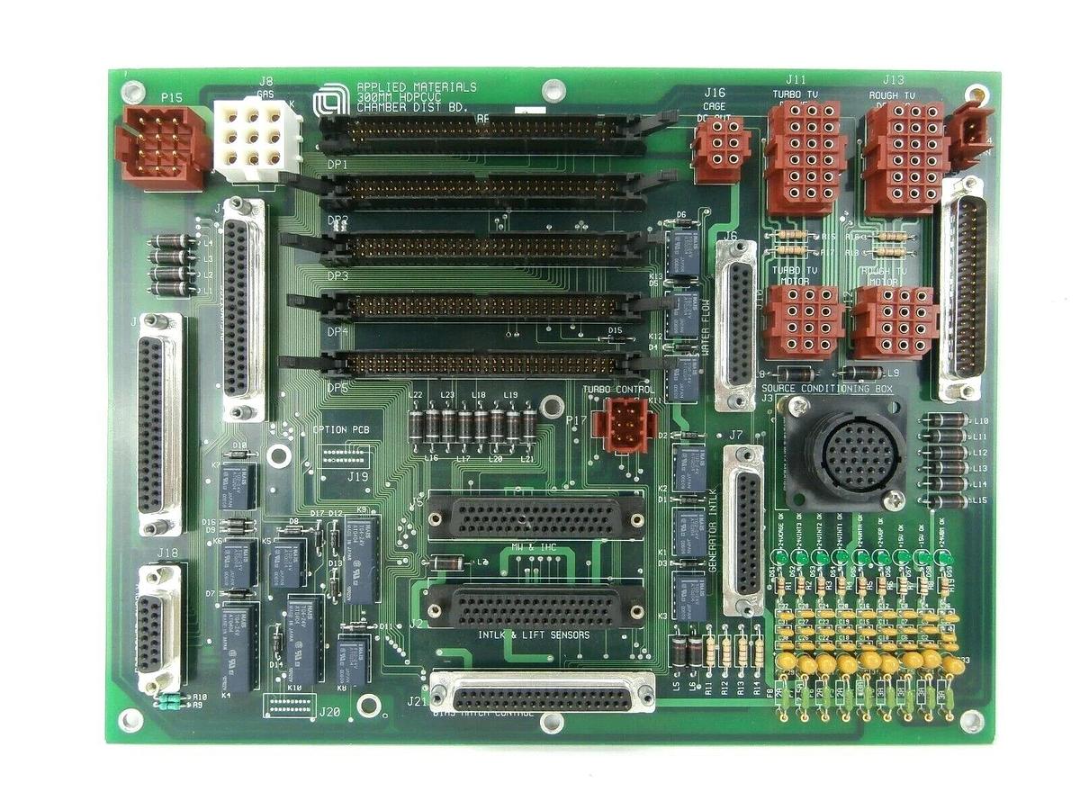 Used AMAT Applied Materials 0100-00439 300mm HDPCVC Chamber Distribution Board PCB