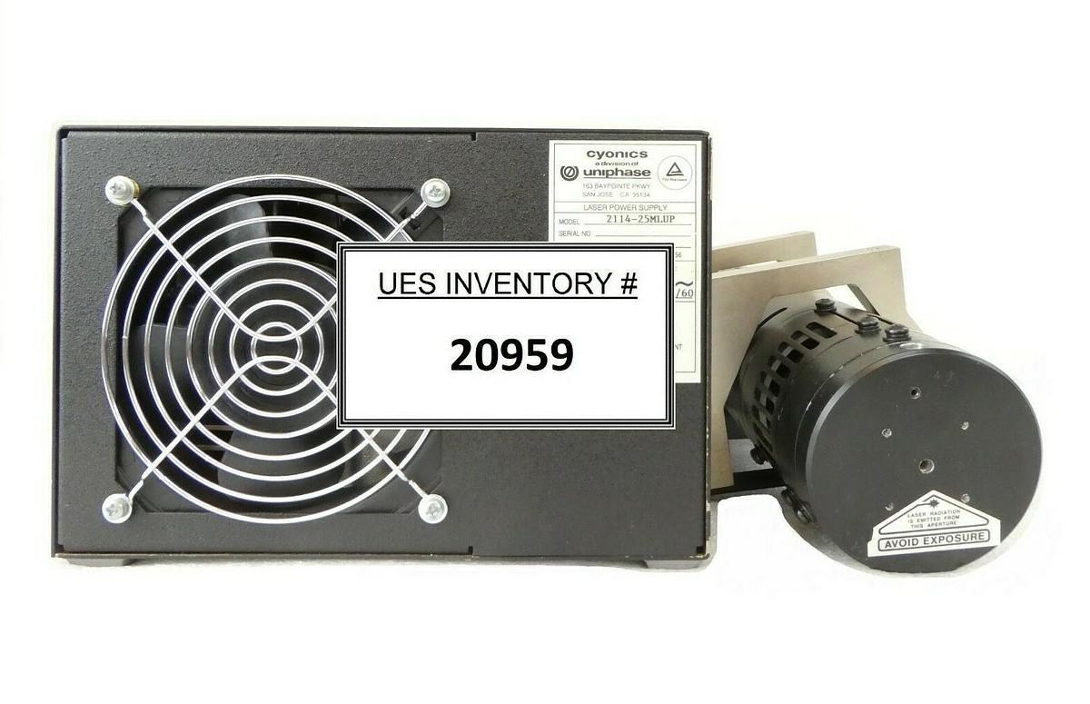 Used Uniphase 2214-25MLUP Laser and Controller Set Cyonics Ultrapointe 1000 Working
