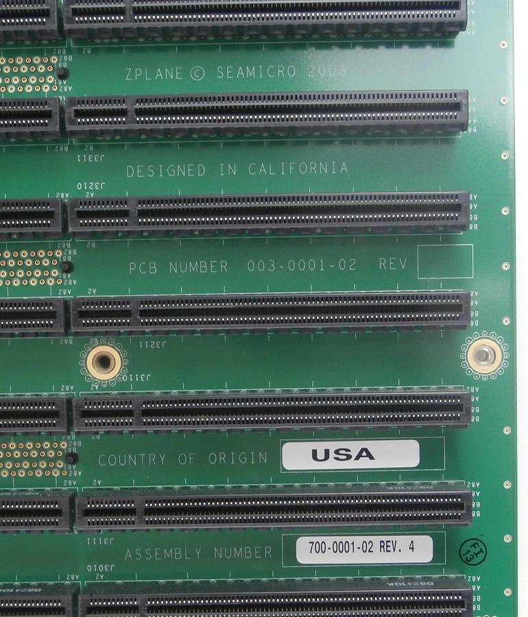 Used SeaMicro 700-0001-02 Z Plane Backplane Board PCB 003-0001-02 SM10000 Working