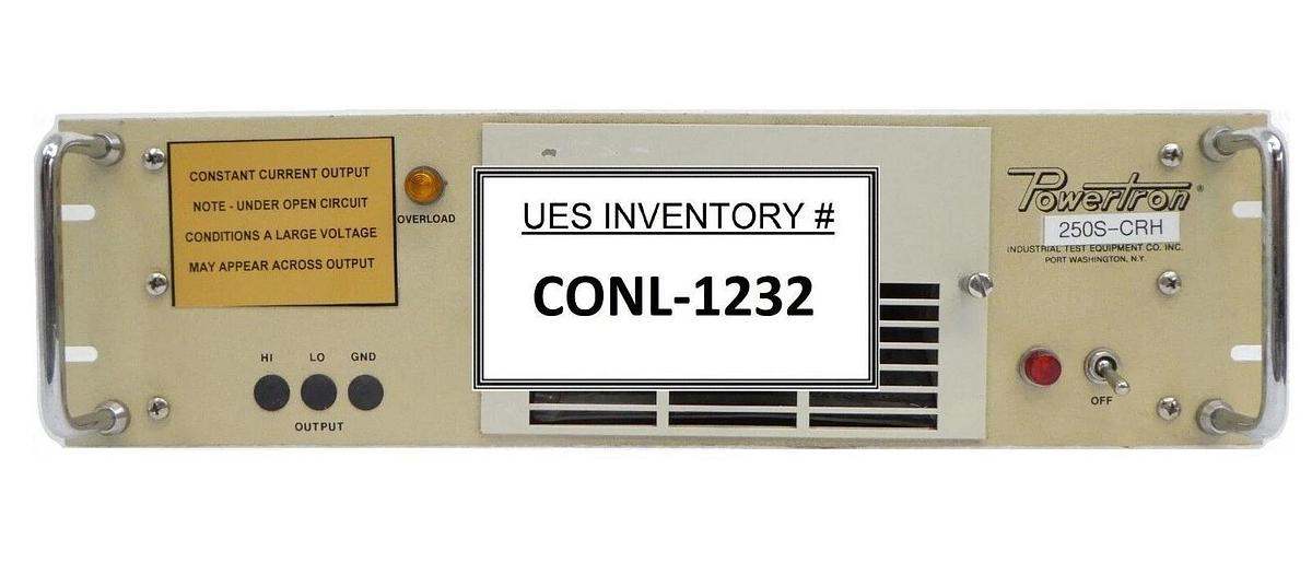Used Powertron Industrial Test Equipment 250S-CRH Power Supply XA-1 Untested Surplus