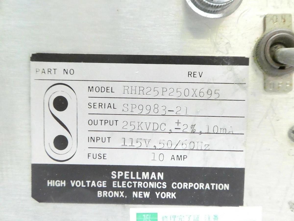 Refurbished Spellman RHR25P250X695 25kV Power Supply Varian VSEA F1382001 Refurbished Spare