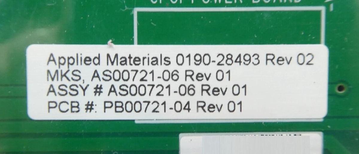Used TeNTA PWRS-0721 cPCI Power Board PCB Card MKS AS00721-06 AMAT 0190-28493 Working