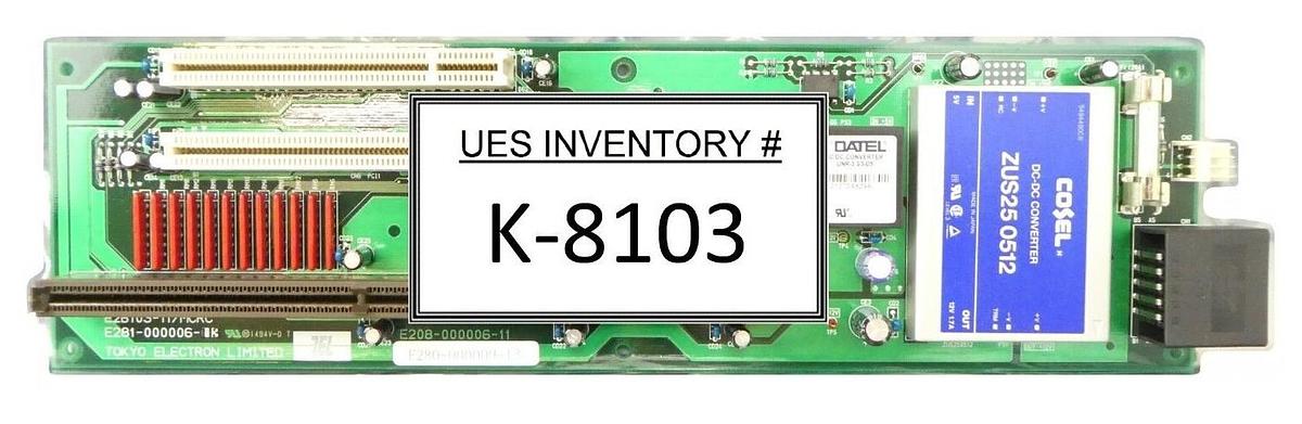 Used TEL Tokyo Electron E280-000009-13 Backplane PCB E2B103-11/MCRC Working Surplus