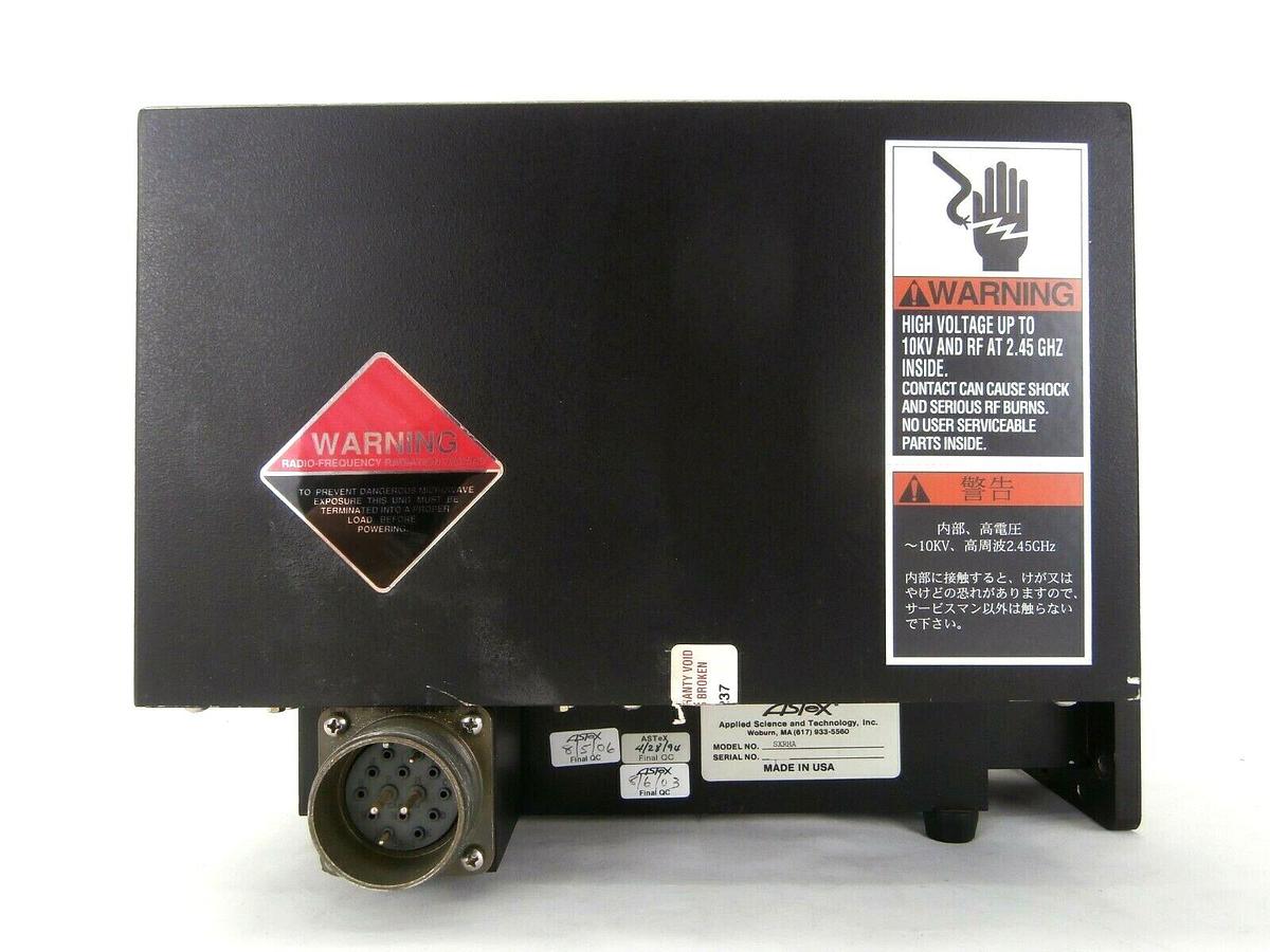 Used ASTeX SXRHA 10kV 2.45GHz Microwave Head Assembly Plasma-Therm SLR 770 Working