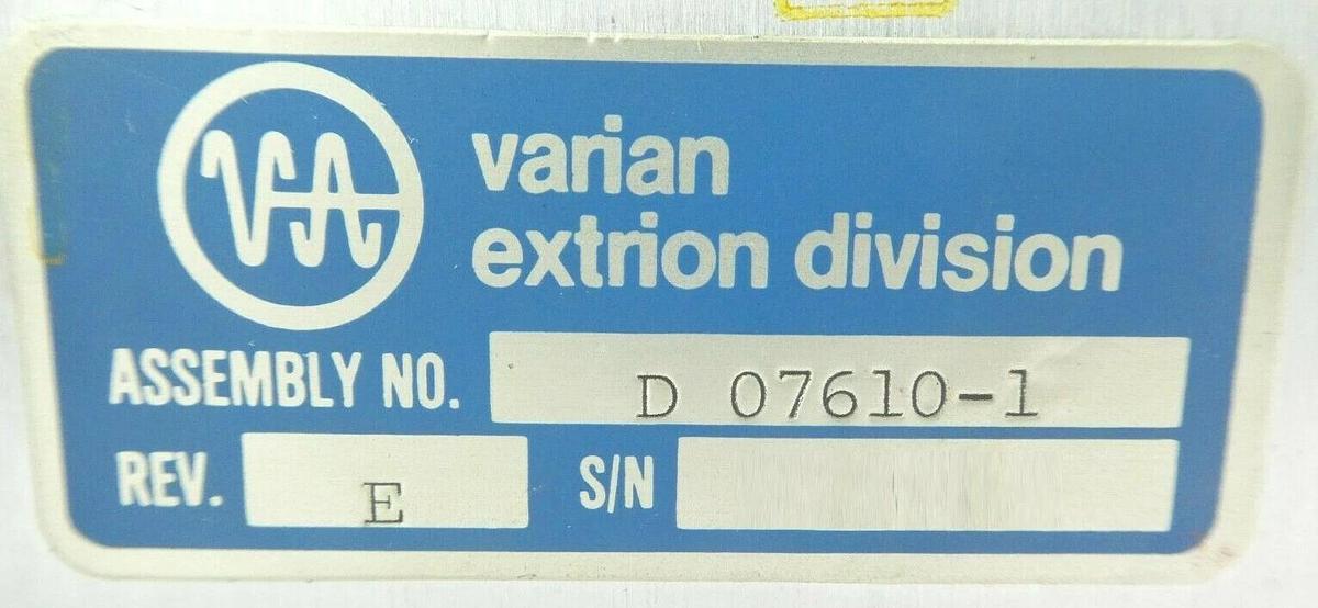 Used Varian Semiconductor D 07610-1 Ion Source Controller Vacuum System Rev. E Spare