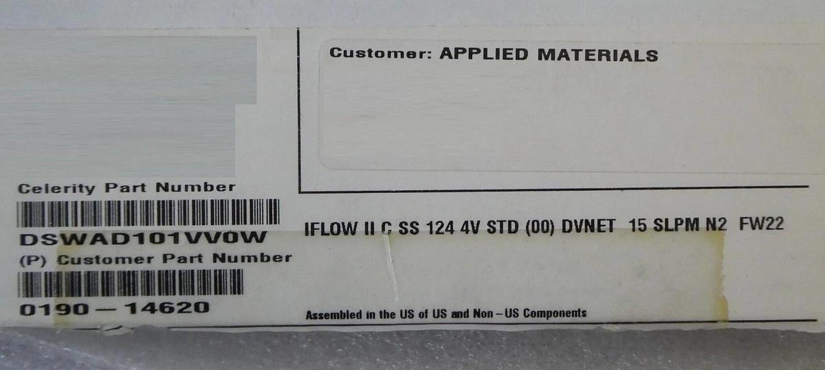Used Celerity DSWAD101VV0W Mass Flow Controller MFC DSWAD10W 15000 SCCM N2 AMAT New