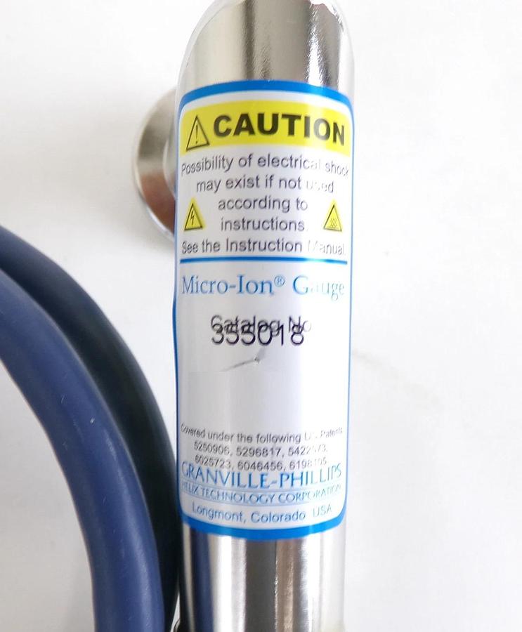 Used Granville-Phillips 355018 Micro Ion Vacuum Gauge & Cable MKS instruments Working