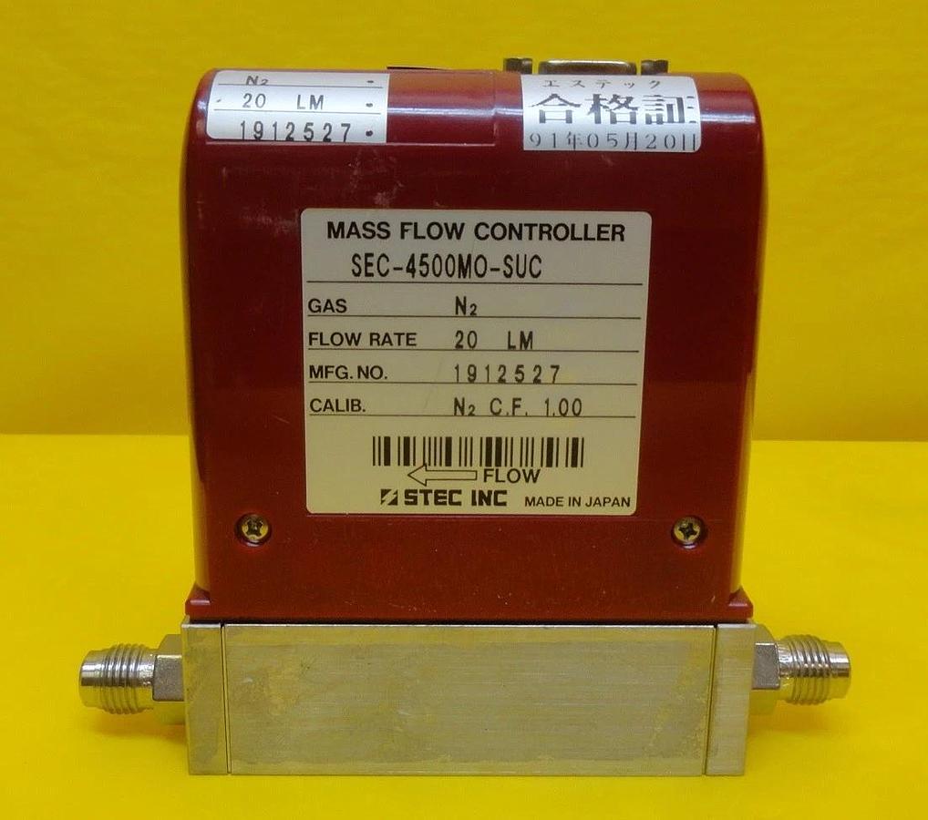 Used STEC SEC-4500MO-SUC Mass Flow Controller MFC SEC-4500 20 LM N2 Used Working
