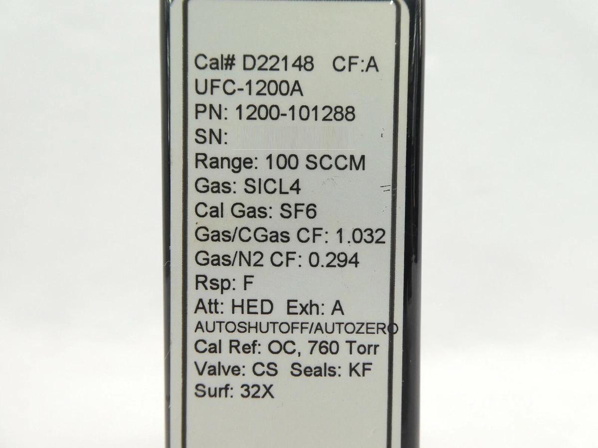 Used UNIT Instruments 1200-101288 Mass Flow Controller MFC UFC-1200A 100 SCCM SiCl4