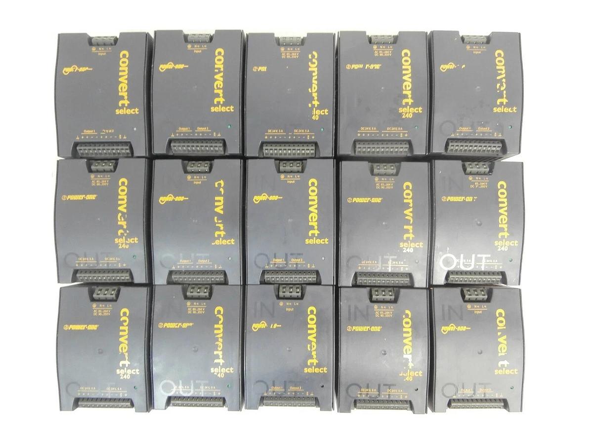 Used Power-One LWN2660-6 AC-DC/DC-DC Converter DIN Rail Power Supply Lot of 15 Spare