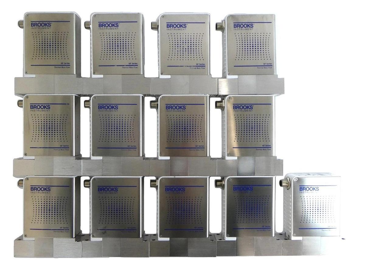 Used Brooks Instrument GF125C Mass Flow Controller MFC GF125CXXC Lot of 13 Working