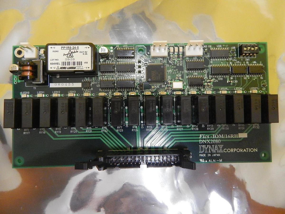 Used Dynax DNX2080 Terminal Relay Board PCB Fics-IOM/16RH TEL T-3044SS Used Working