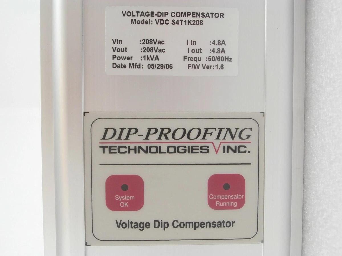 Used DIP Proofing Technologies VDC S4T1K208 Voltage Dip Compensator Qcept Working