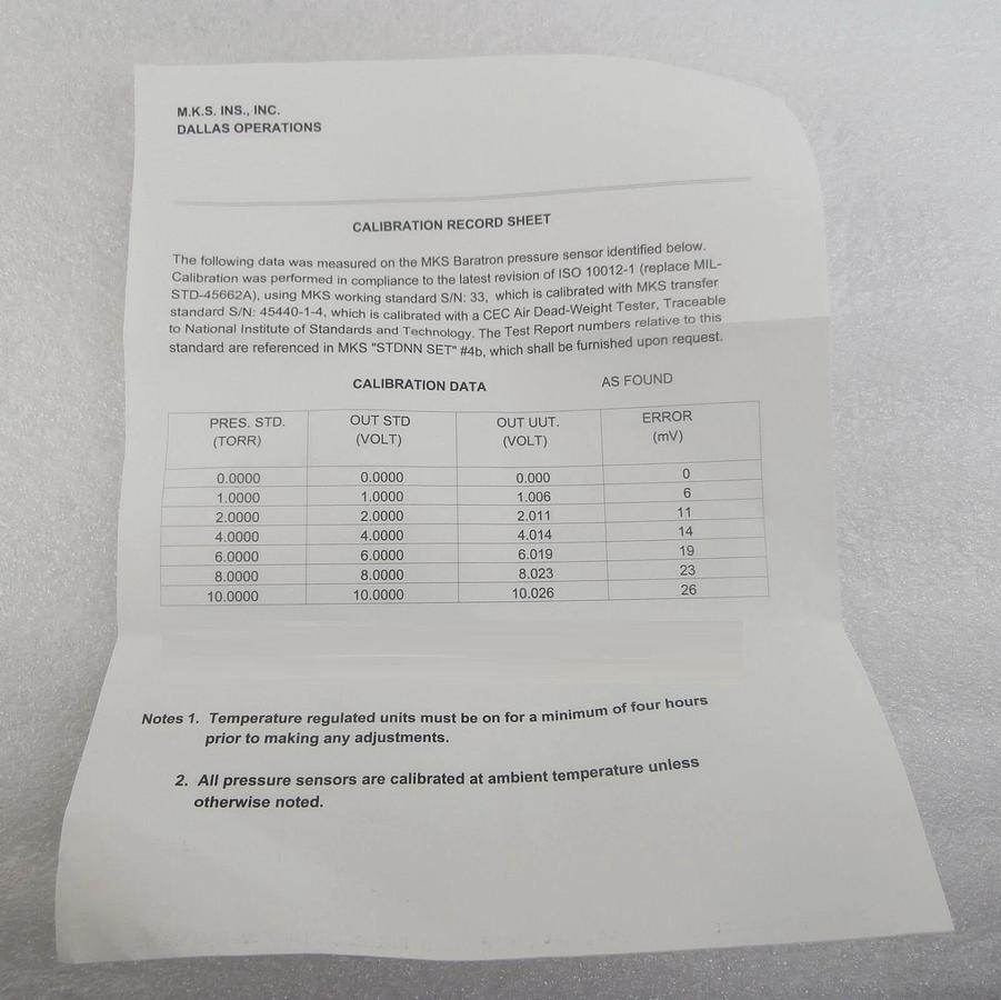 Refurbished MKS Instruments 221BA-00010B Signal Conditioner Set Type 221 Refurbished Surplus