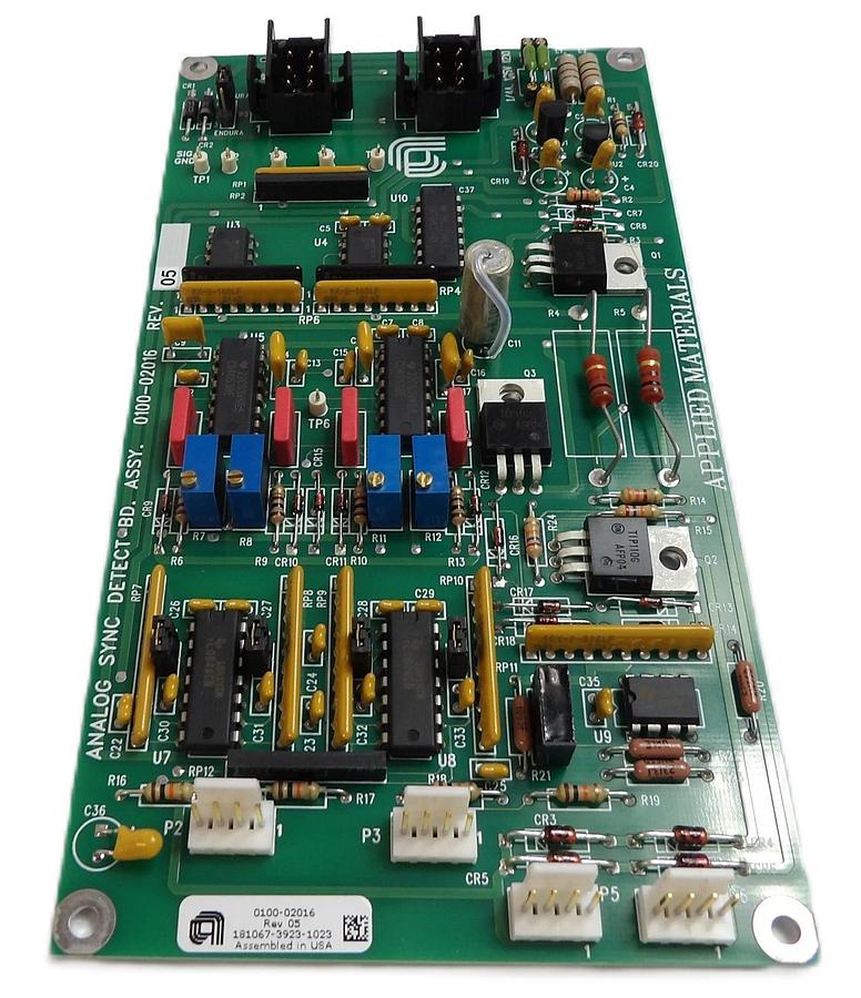 Used AMAT Applied Materials 0100-02016 Analog Sync Detect PCB Assembly Working Surplu