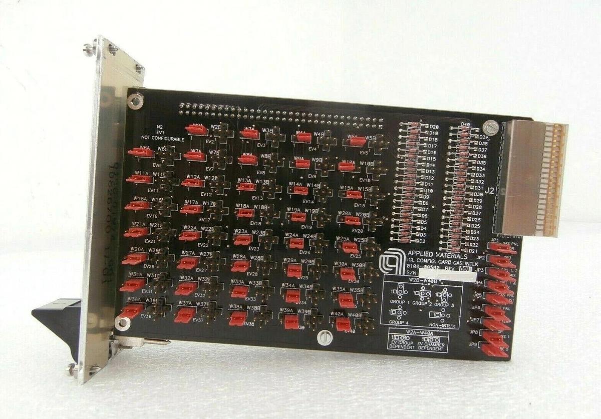 Used AMAT Applied Materials 300mm Gas Interlock PCB Card 0100-00580 0100-00581 Spare