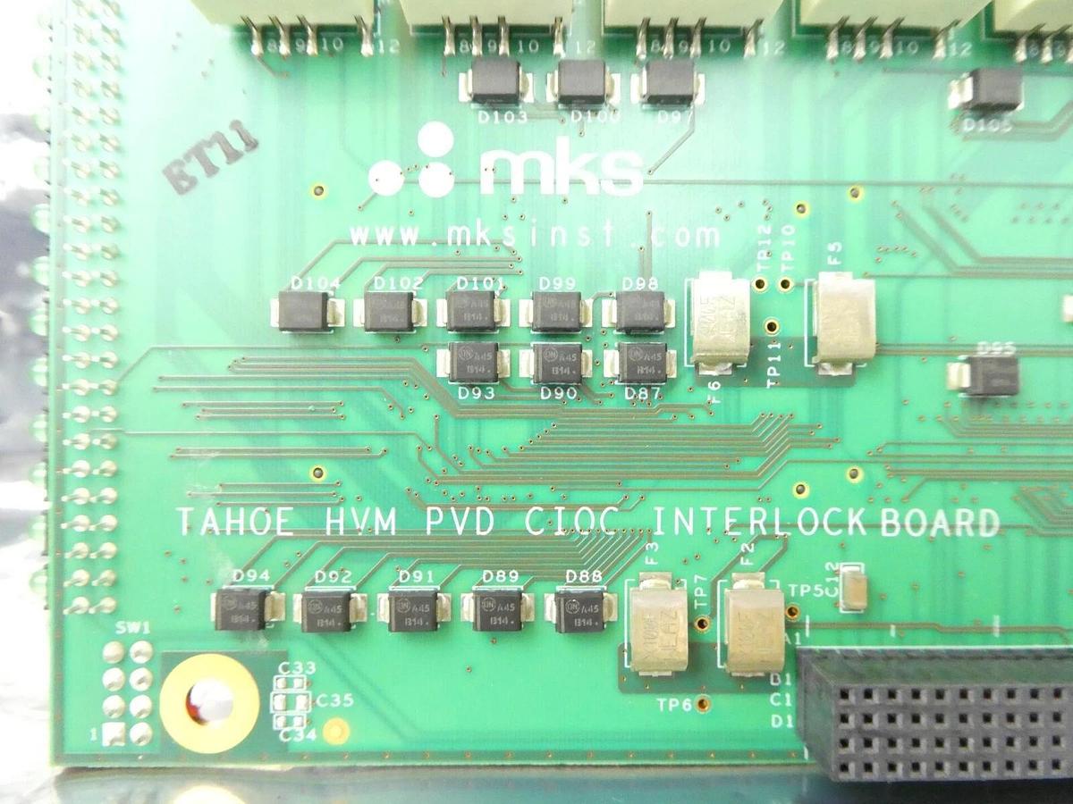 Used MKS Instruments AS01112G-01 Tahoe HVM PVD CIOC Interlock PCB Working Surplus