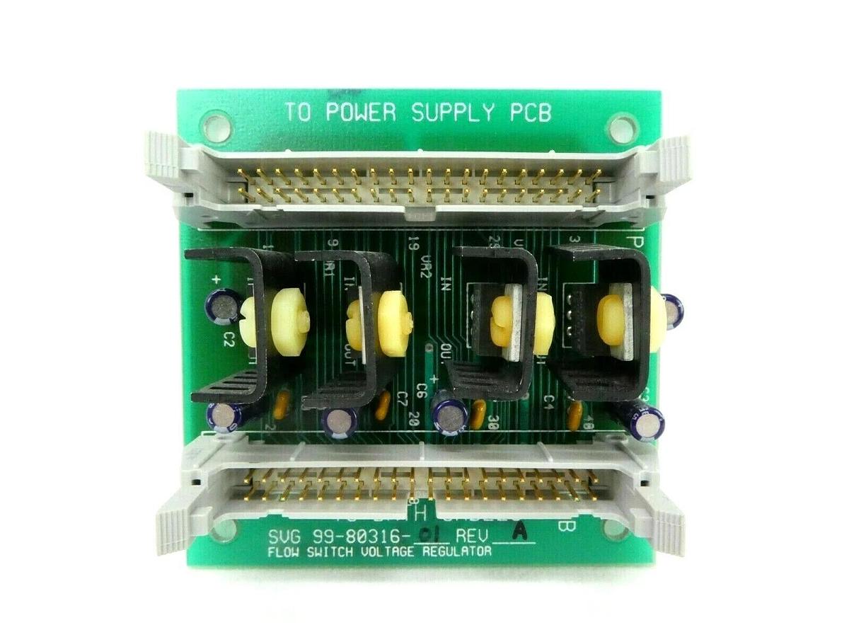 Used SVG Silicon Valley Group 99-80316-01 Flow Switch Voltage Regulator PCB 90S Spare