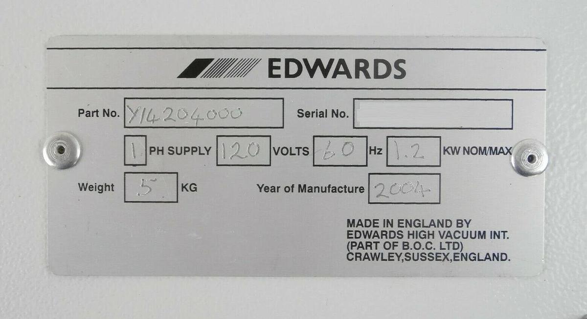 Used Edwards Y14204000 TMS Temperature Management System Working Surplus