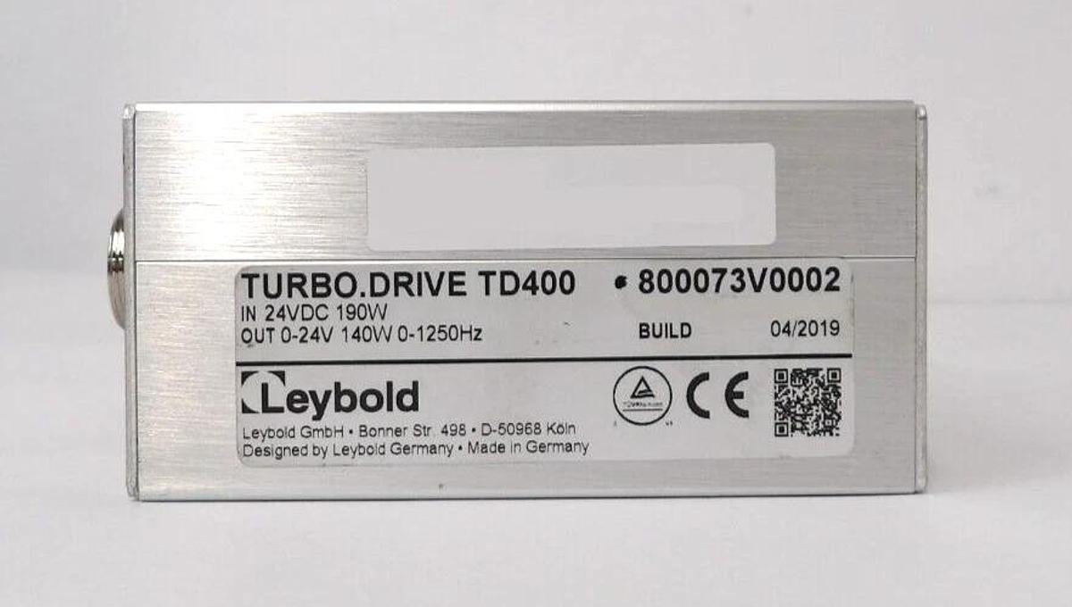 Used TD400 Leybold 800073V0002 Turbomolecular Pump Controller TURBO.DRIVE 400 Working