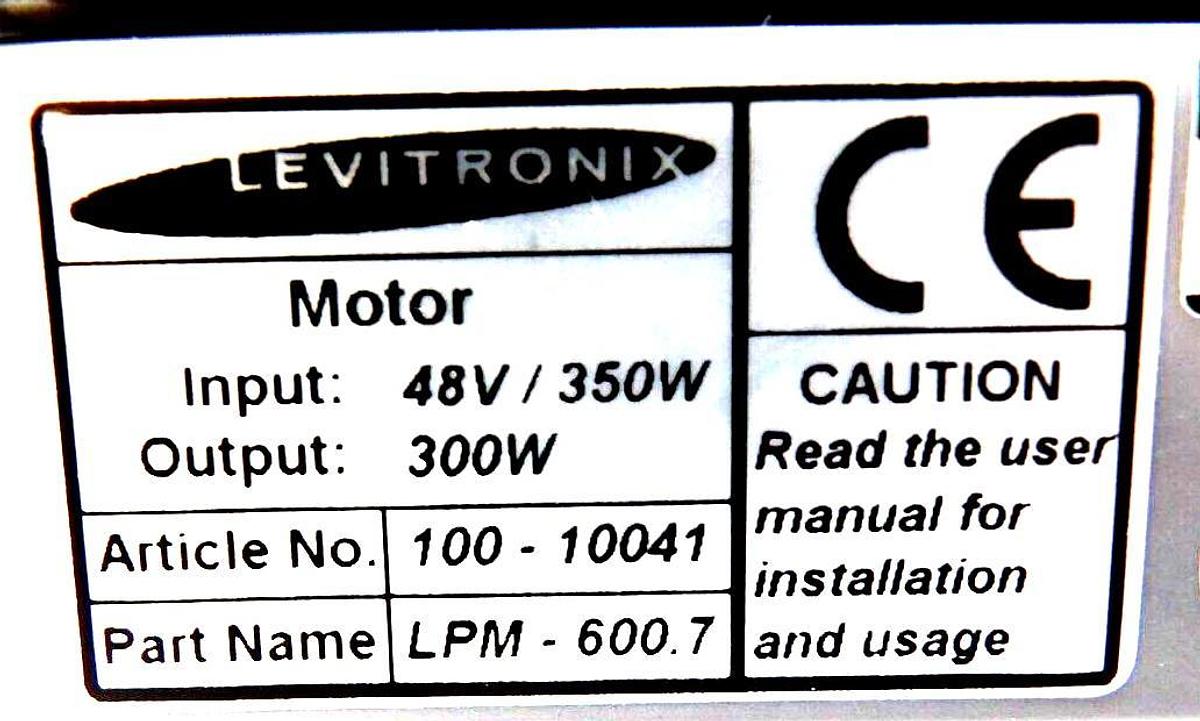 Used Levitronix LPM-600.7 Motor W/Pump BPS-600 PTFE HD W/Vent New Surplus