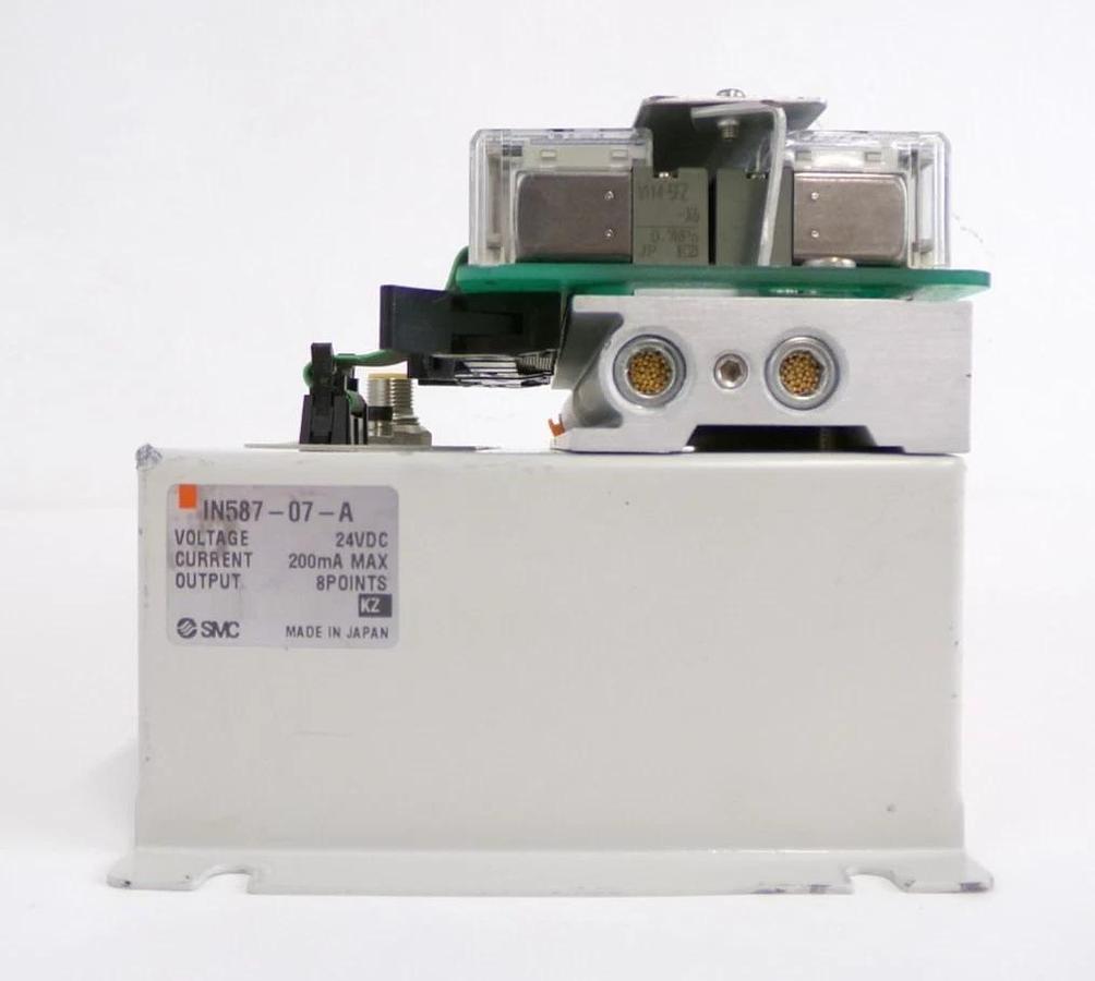 Used SMC IN587-07-A 16-Port Gas Panel Pneumatic Manifold Working Surplus