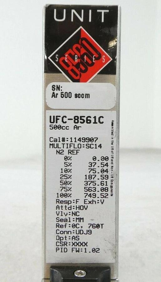 Used Celerity UFC-8565C Mass Flow Controller 500 SCCM Ar O2 Reseller Lot of 4 Working