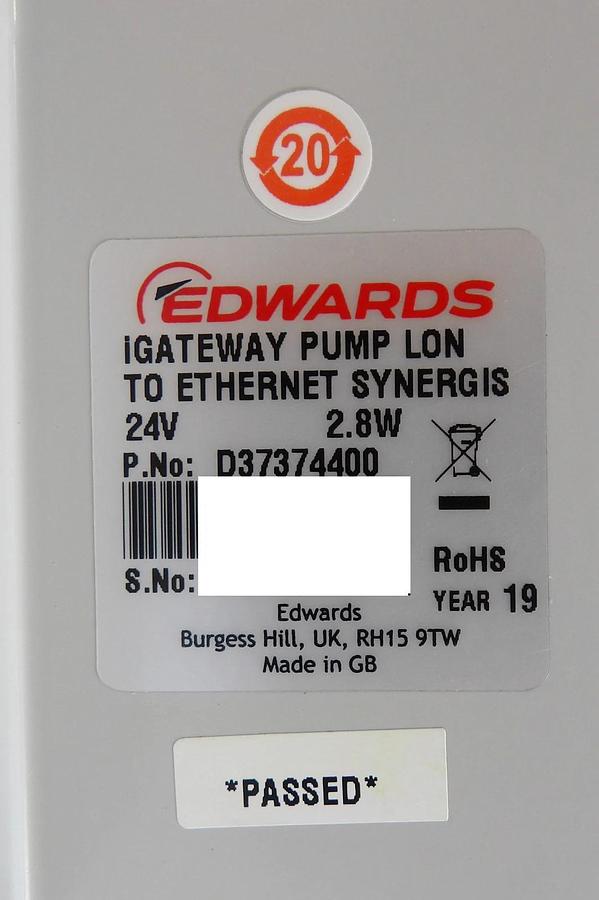 Used Edwards D37374400 iGateway Pump LON to Ethernet Synergis New Surplus