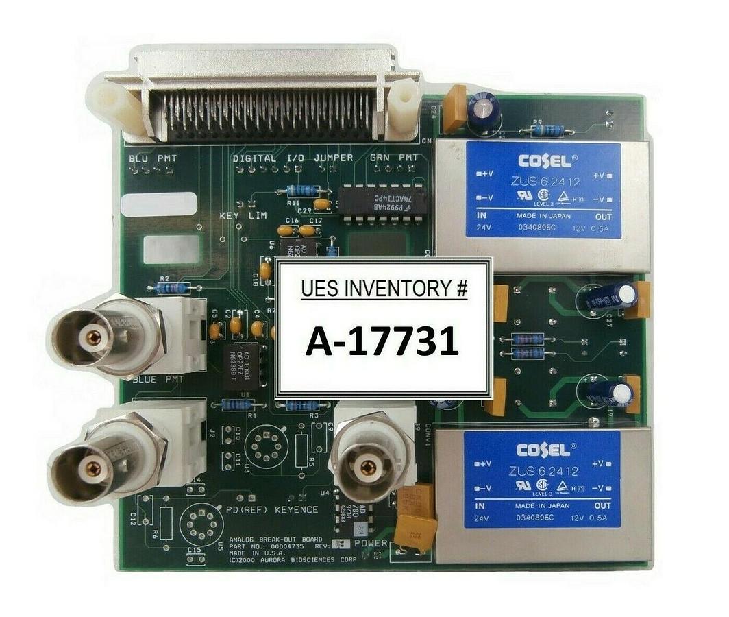 Used AuroAurora Biosciences 00004735 Analog Break-Out Board PCB Keyence Working Spare