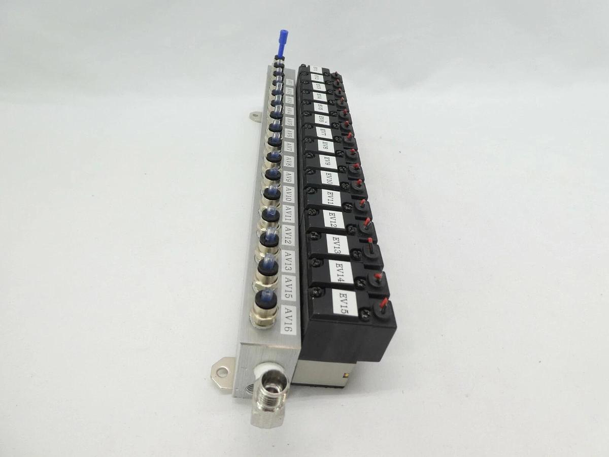 Used Koganei YM216A-21W 16-Port Pneumatic Manifold A030E1-L Working Surplus
