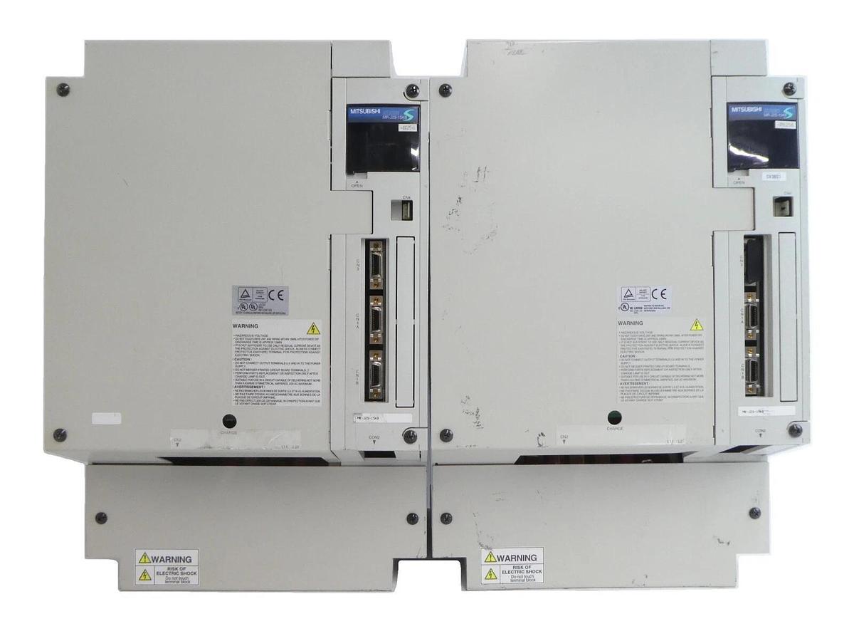 Used Mitsubishi MR-J2S-15KB-S256 MR-J2S-15KB-PX256 AC Servo Driver Lot of 2 Working