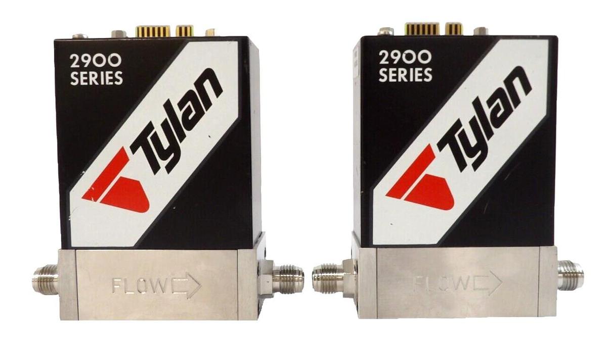 Used Tylan FC-2960MEP5 Mass Flow Controller 2900 Series MFC N2 Lot of 2 Working