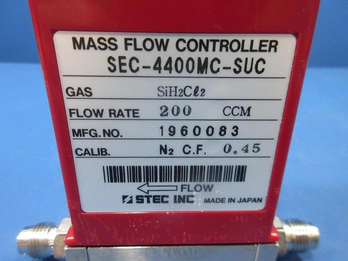 Used Horiba Stec SEC-4400MC-SUC Mass Flow Controller SiH2Cl2 200CCM Used Working