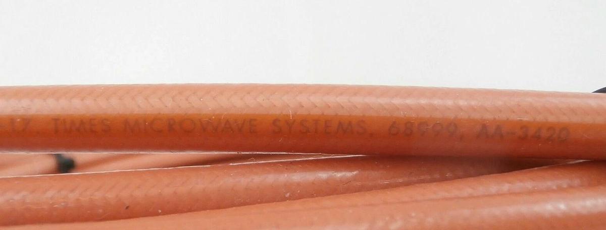 Used Times Microwave Systems 68999 RF Cable 24 Foot Ulvac Enviro II Working Surplus