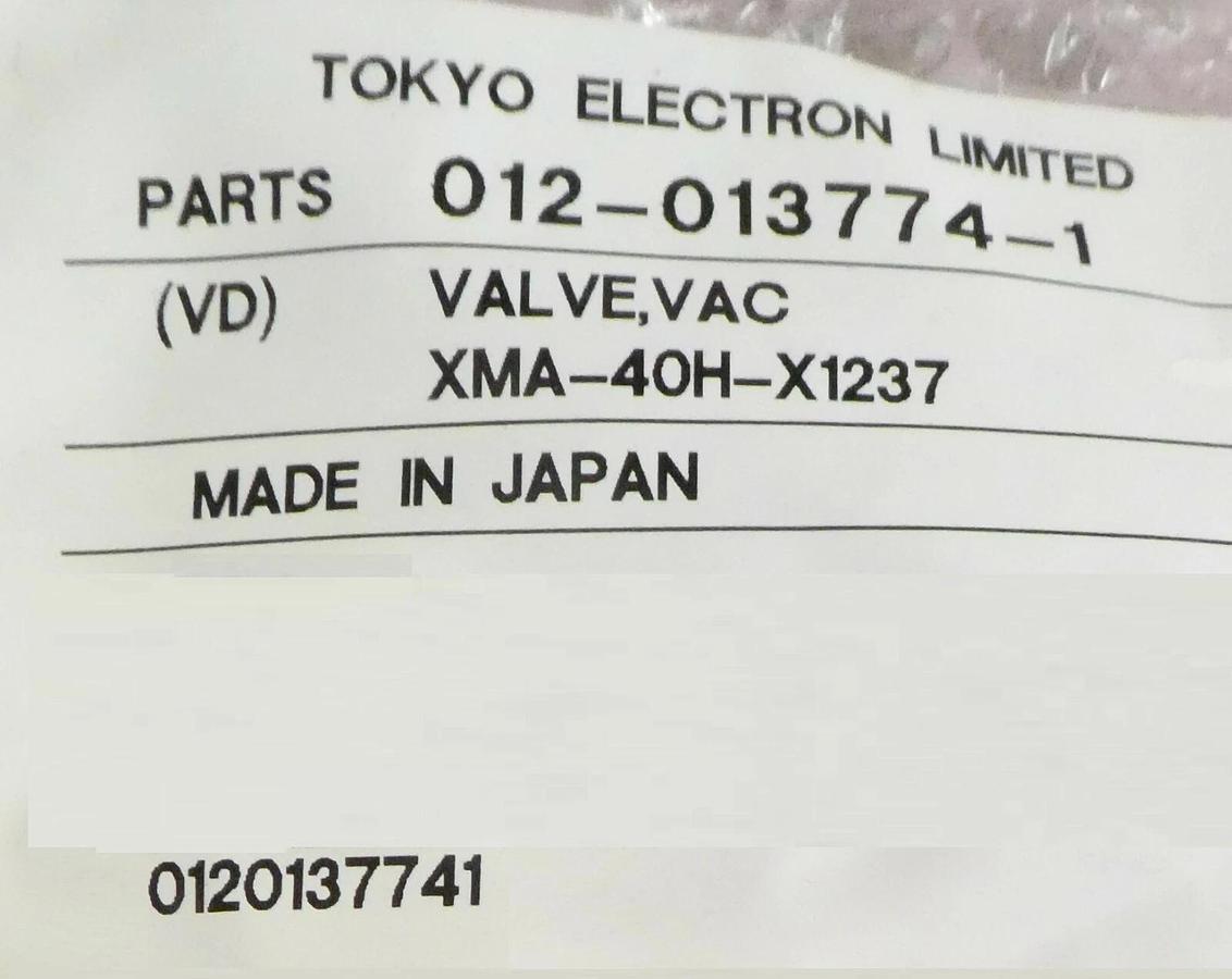 SMC XMA-40H-X1237 High Vacuum Valve TEL Tokyo Electron 012-013774-1 New Surplus