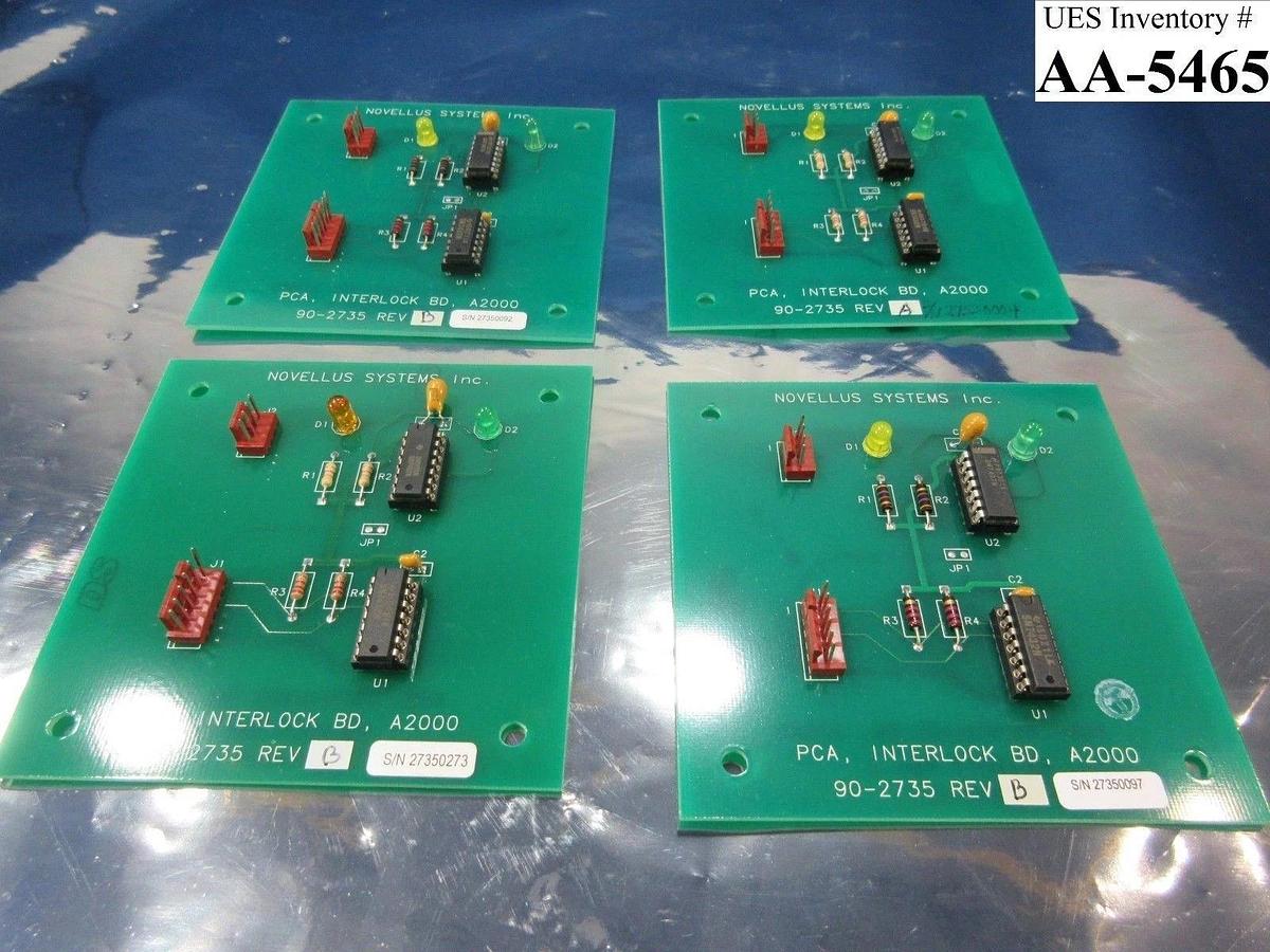 Used Novellus Systems 90-2735 Interlock BD A2000 PCB Rev A & Rev B Lot of 4 Working
